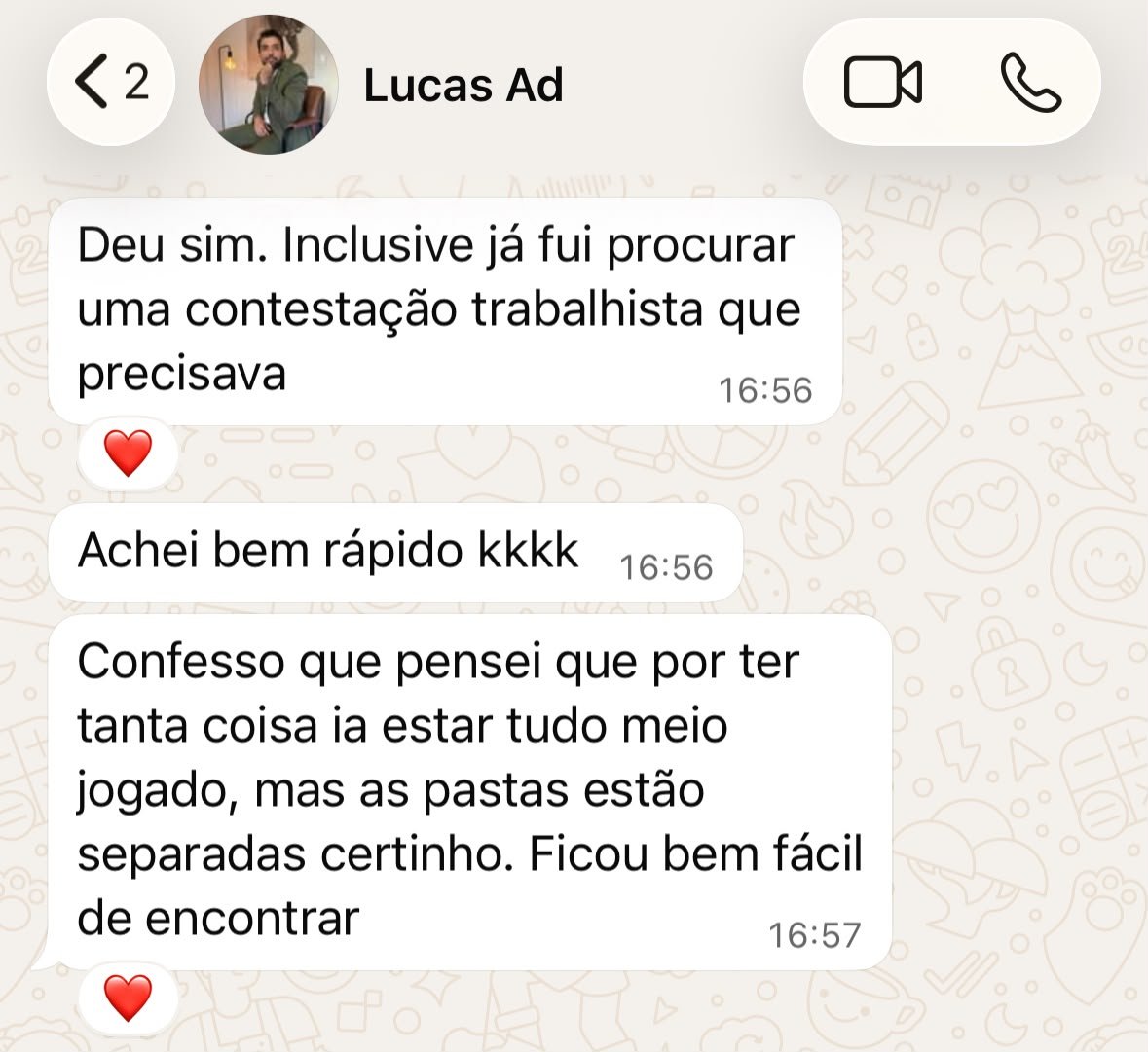 Depoimento de cliente sobre o Drive do Advogado